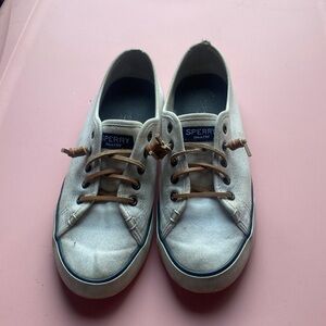 White sperry shoes - worn a good amount